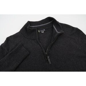 Smartwool Mens Small Sparwood Half Zip Sweater Charcoal Gray‎ Heather